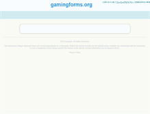 Tablet Screenshot of gamingforms.org